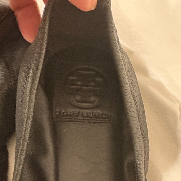 Tory Burch Black Leather Flats - Picture 3 of 9